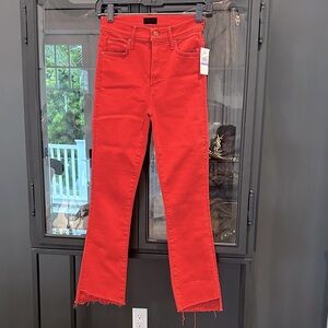 MOTHER insider crop Red Step Frey Women's Jeans